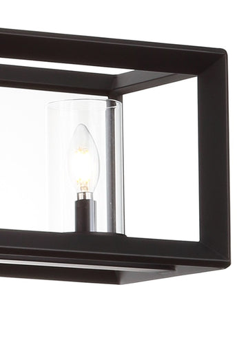 Anna 38.5" Linear Metal/Glass LED Pendant - JONATHAN Y